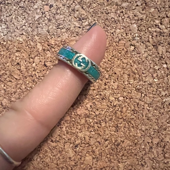 GUCCI 925 Silver Interlocking G Ring- Size 11/US 5 3/4 - Picture 3 of 12